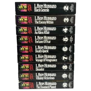 SET OF 9 L. Ron Hubbard "Mission Earth" Paperback Books Dekalogy MISSING BOOK #1